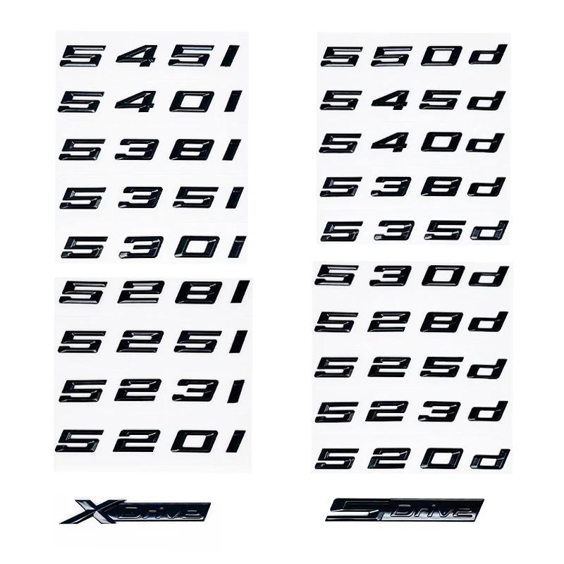 Glossy Black ABS Emblem for BMW 5 Series E39 E60 E61 F10 F11 G30 - 520i 523i 525d 530d 530e 535d 540d 545e Trunk Logo Sticker CJ6