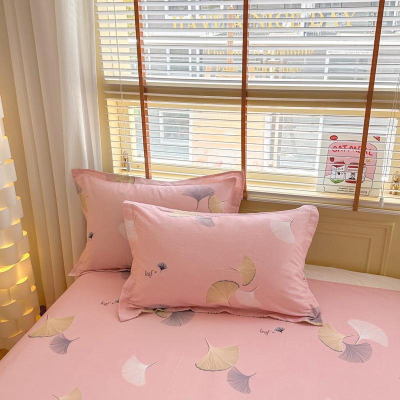 Cotton 100 Set Pillow Pure Cotton Pillowcase Pair Single Size 48cm X 74cm