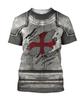 Tshirts Knight Medieval Armor 3D Print T Shirt Kids Round Neck Summer Fashion T-shirt Boy Girl Unisex Hip Hop Loose clothing