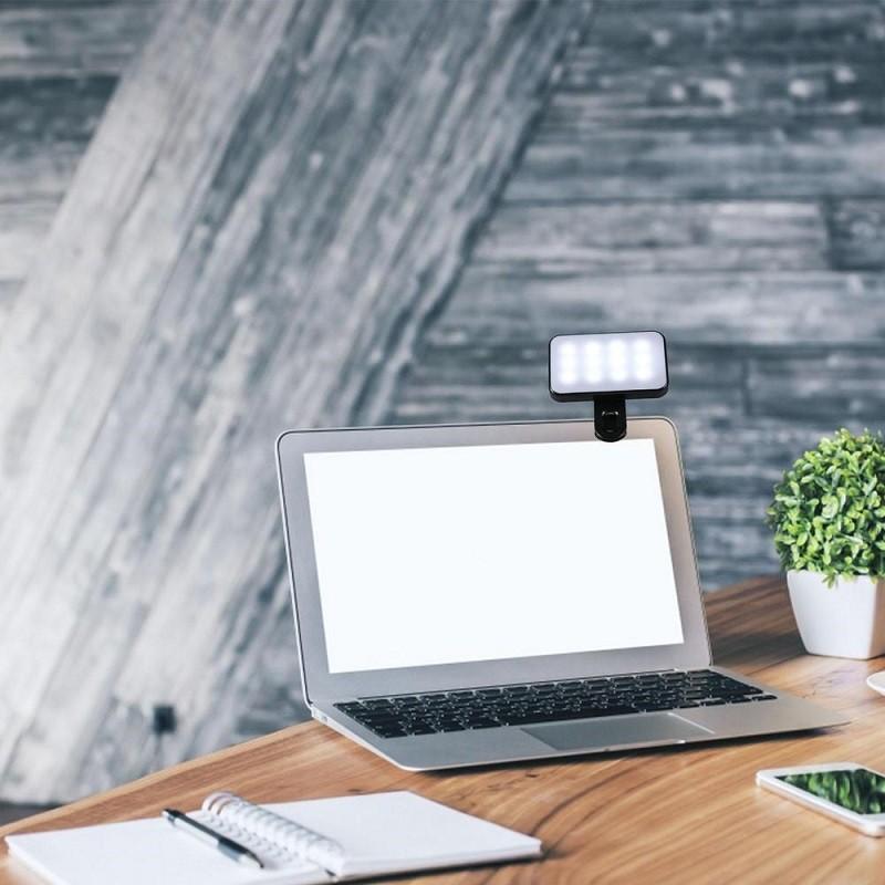 Регулируемая яркость, заполняющий светильник для линз для компьютерных конференций, перезаряжаемая лампа для макияжа с заполняющим светом для селфи мобильного телефона