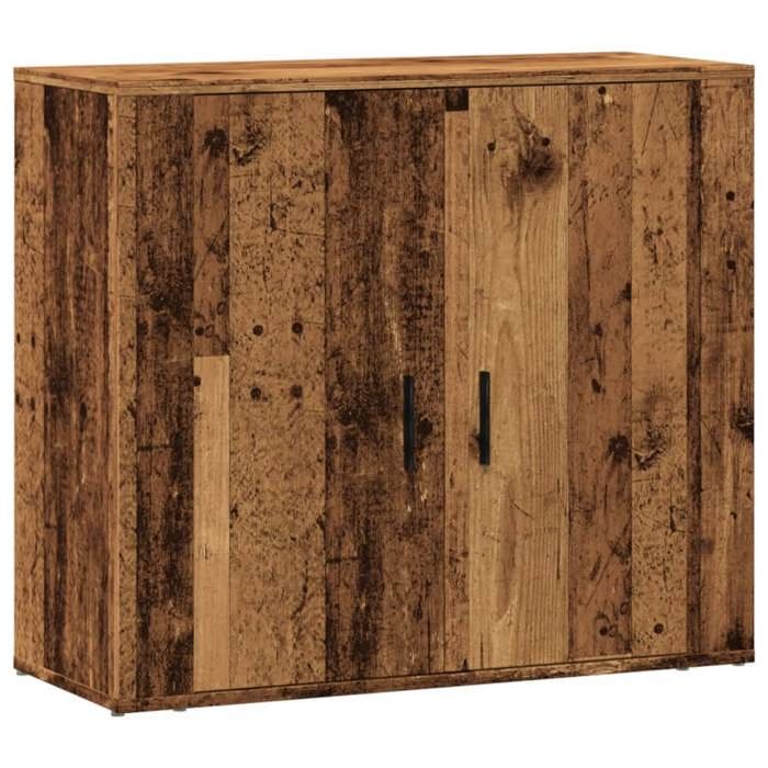 VidaXL Buffet vieux bois 80x33x70 cm bois d'ingénierie, meuble de rangement, meuble de rangement de cuisine, meuble de 857073