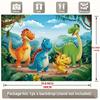 Cartoon Dinosaur Party Backdrop 120x80cm Polyester Background Cloth for Children Birthday Photo Booth Decoration