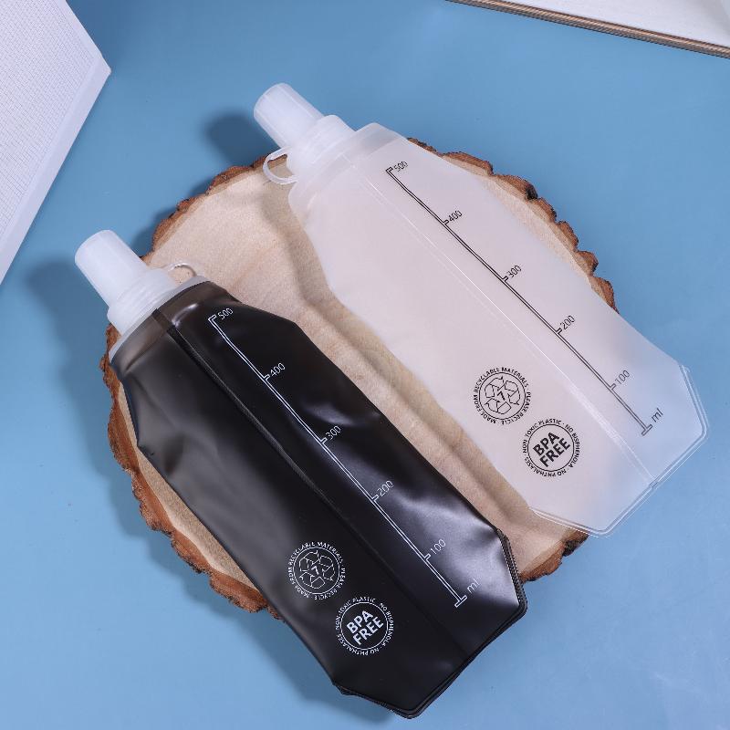 Складная бутылка для воды Tpu Складная мягкая фляга Спорт на открытом воздухе Пеший туризм Кемпинг Бег Портативная мягкая бутылка для воды