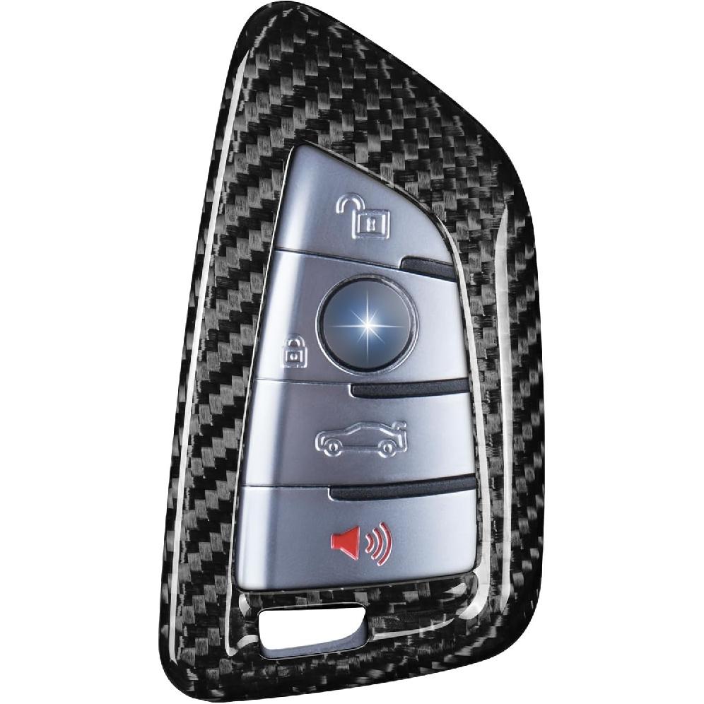 T-Carbon Key Fob Cover Compatible With BMW Key Fob Protecetor Compatible With BMW 2 3 4 5 6 6GT 7 8 Series,X1 X2 X3 X4 X5 X6 X7 M3 M4 M5 M8 X3M X4M