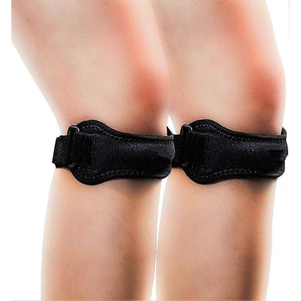 Ri - 2 Pack Knee Pain Relief & Patella Stabilizer Knee Strap Brace Support For Hiking, Soccer, Basketball, Running, Jumpers Knee, Tennis, Volleyball &