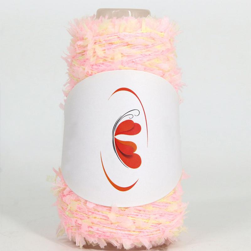 50G Rainbow Butterfly Paper Yarn Colorful Fancy Blend Partner Thread Hand Knitting Summer Baby Scarf Hat Doll Sweater Supplies