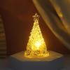 Crystal Christmas Tree Night Light Christmas Desktop Ornament Xmas Tree Lamp Christmas Gift Glow In The Dark Home Decor