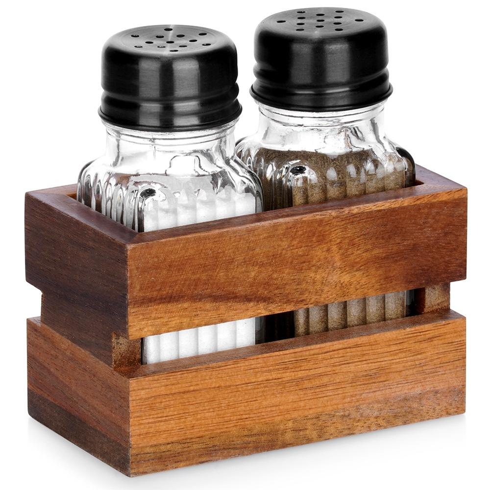 Spice Shaker Salt Pepper Shaker Set Salt Pepper Containers Stand