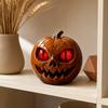 Pumpkin-Shaped Resin Figurine Compact Jack-O'-Lantern Decor Indoor Outdoor