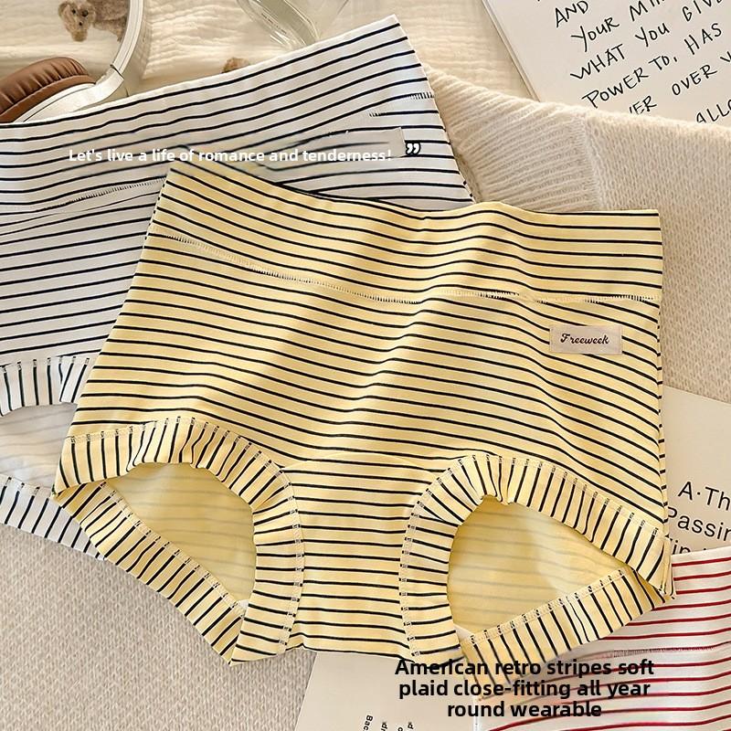 Девочки Весна и Осень Винтажные Хлопковые 10 Антибактериальные с Удлиненной Ластовицей Без Следов Полностью Закрывающие Бедра Трусы