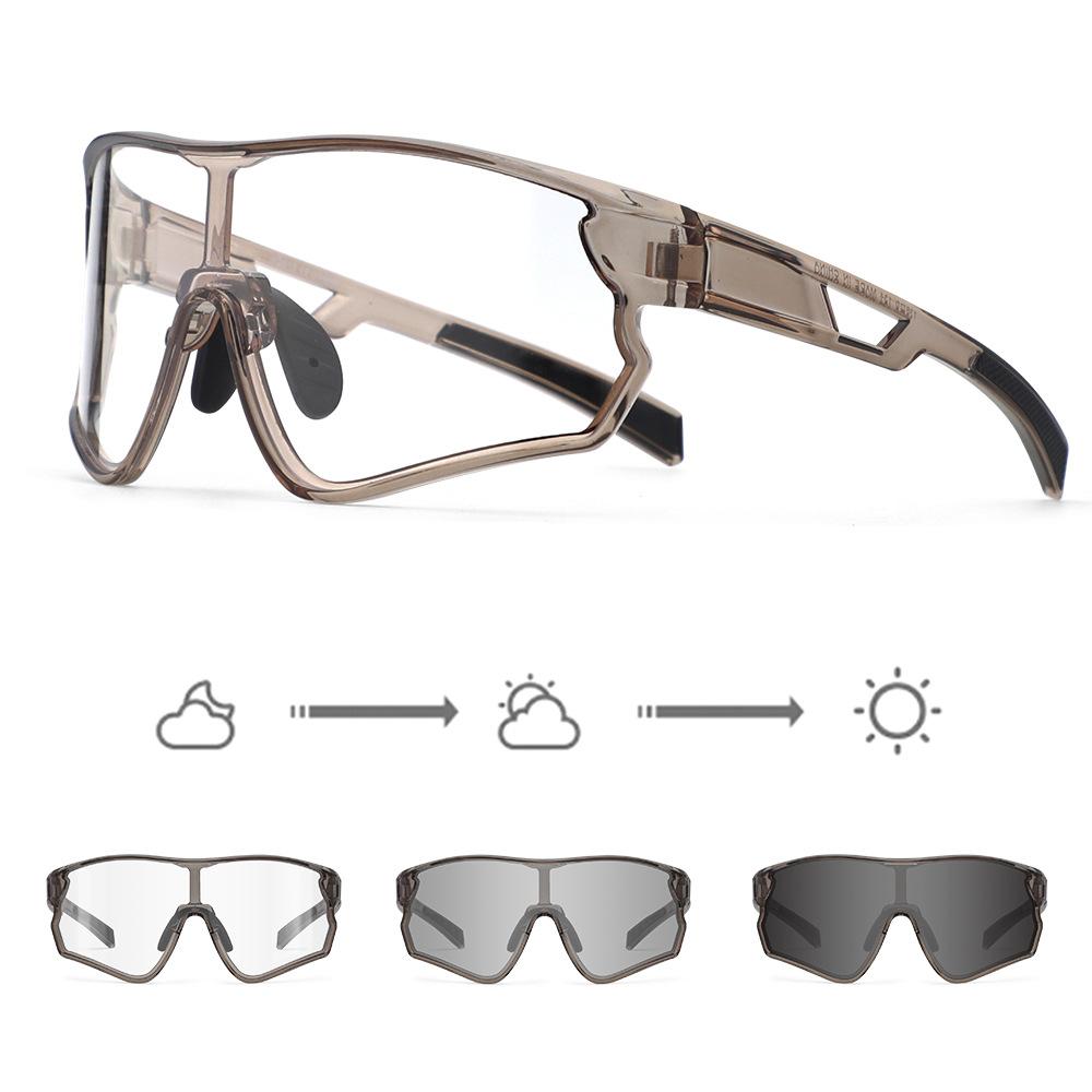 New cycling glasses, day and night dual-use photochromic glasses, outdoor sports marathon running sunglasses