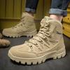 New Large Size High Top Outdoor Tactical Boots Desert Boots Men's Delta Combat Boots Outdoor Training Hiking Shoes
