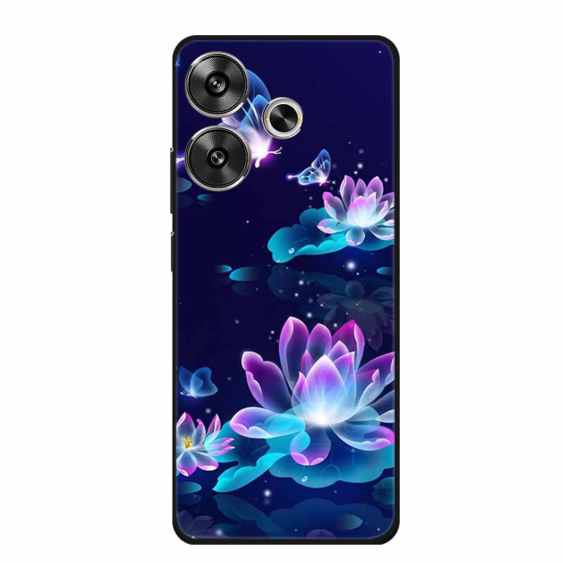 Phone Case For Xiaomi Poco M6 4G Back Cover Case Shockproof Black Silicone Soft Funda For Poco M6 Case PocoM6 M 6 6.79" Coque