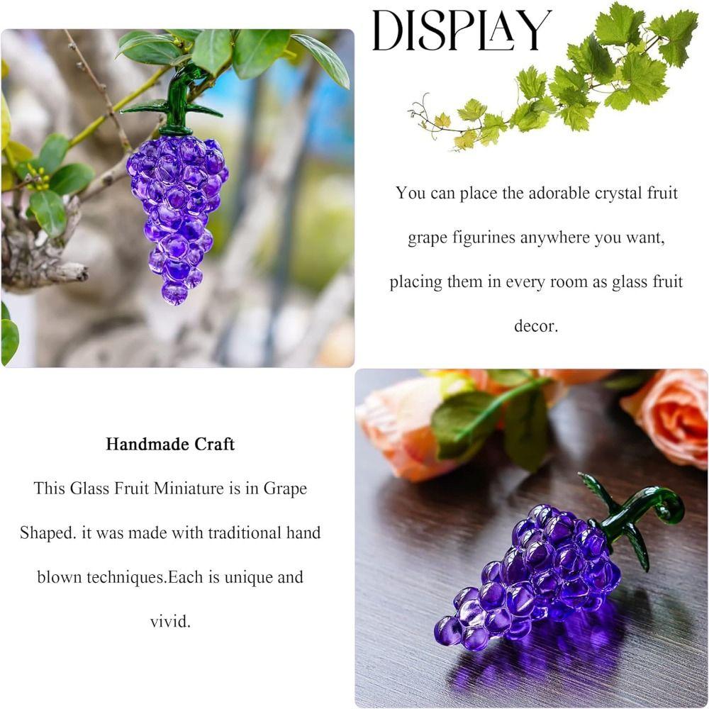 Яркая хрустальная статуэтка из хрустального фрукта, настольное украшение ручной работы, маленькая статуэтка из фрукта для дома