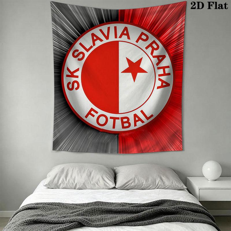 SK Slavia Prague Wall Hanging Printed Fabric Blanket Decorative Tapestries for Bedroom Living Room Home Decor