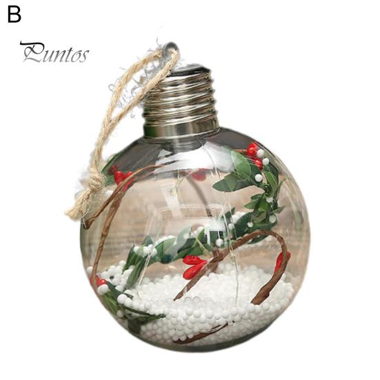Отличная привлекательная легкая рождественская лампа для украшения рождественской елки, пластиковый шар, светодиодная лампочка для дома