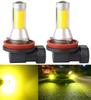 LED Fog Lamp, H11, H8, H9, H16 (Made In Japan), Yellow, Yellow-POOPEE, 35W, 800LM,