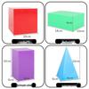 Large 3D Geometric Shape Models: Cube, Prism, Cone, Cylinder, Sphere for Math Teaching Aids