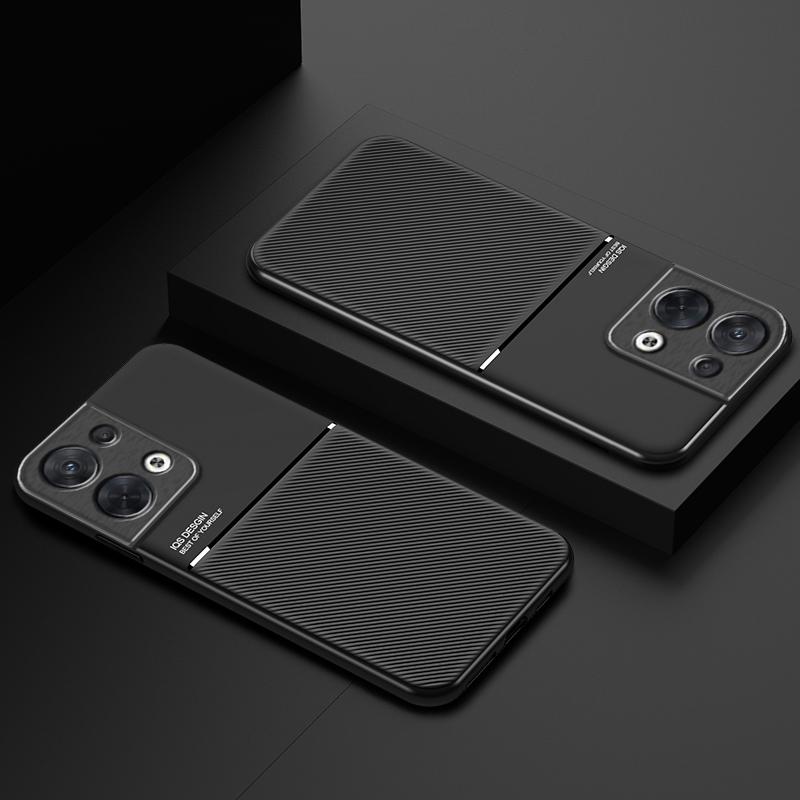 Чехол для Oppo Reno 8, чехол из искусственной кожи, магнитный автомобильный держатель, пластина, чехол для телефона для Oppo Reno 8 Pro Reno8 Pro + Plus, 5G, задняя крышка
