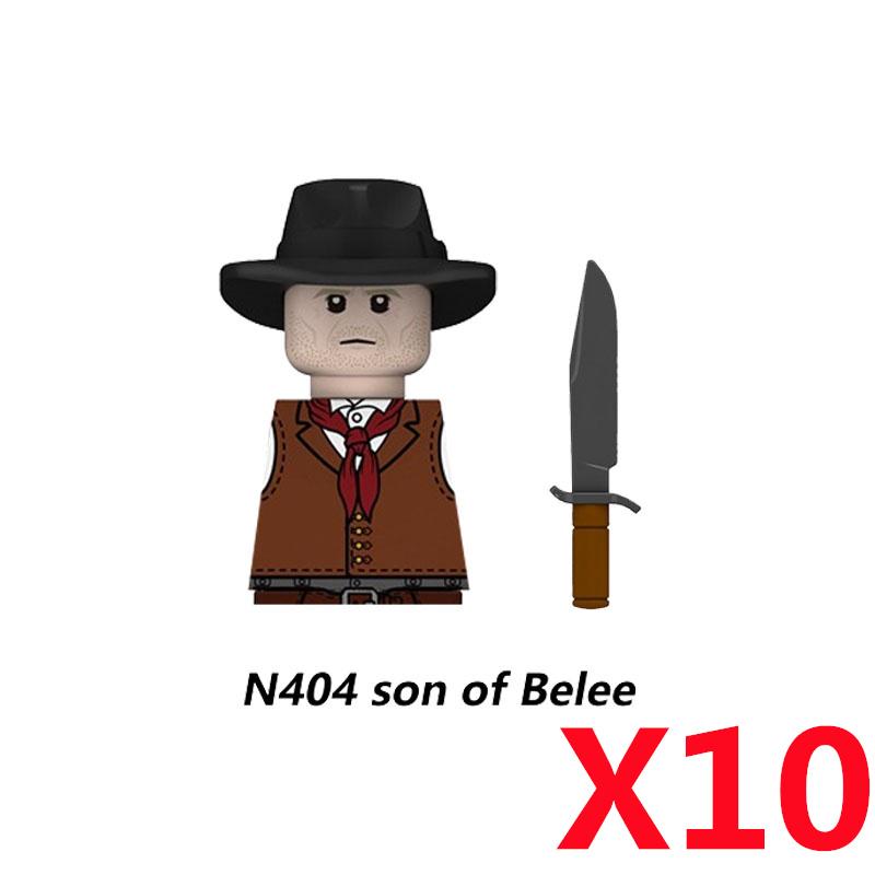 MOC Military Soviet US Soldier Figure Building Block Cavalry Pilot Western Cowboy Detective Weapon Sword Cloak Kid Toy Gift K148