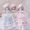 BJD Movable Joints 30cm 3D Simulated Eye Hinge Doll Girl's DIY Dress Birthday Gift Toy