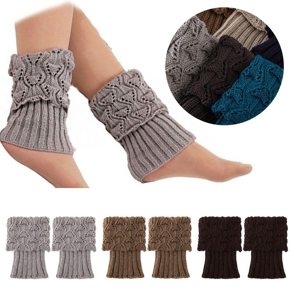 1 Pair Winter Crochet Knit Women's Fashion Leg Warmers Boot Socks Boot Cuffs Foot Cover