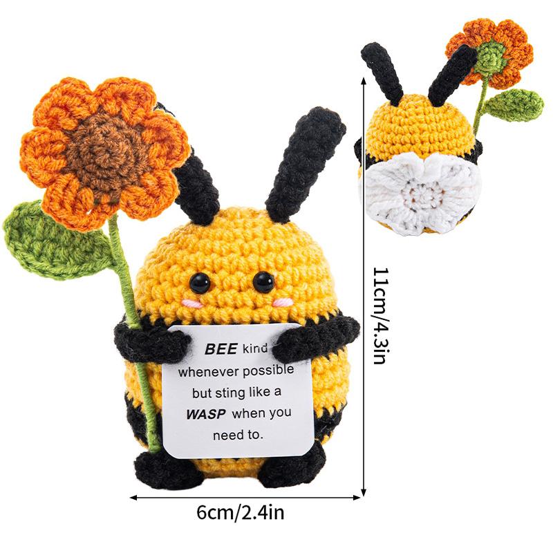 Crochet Ornament Crochet Positive Animals Office Desk Accessorie Crochet Figurine Kindergarten Birthday Children'S Day Gift