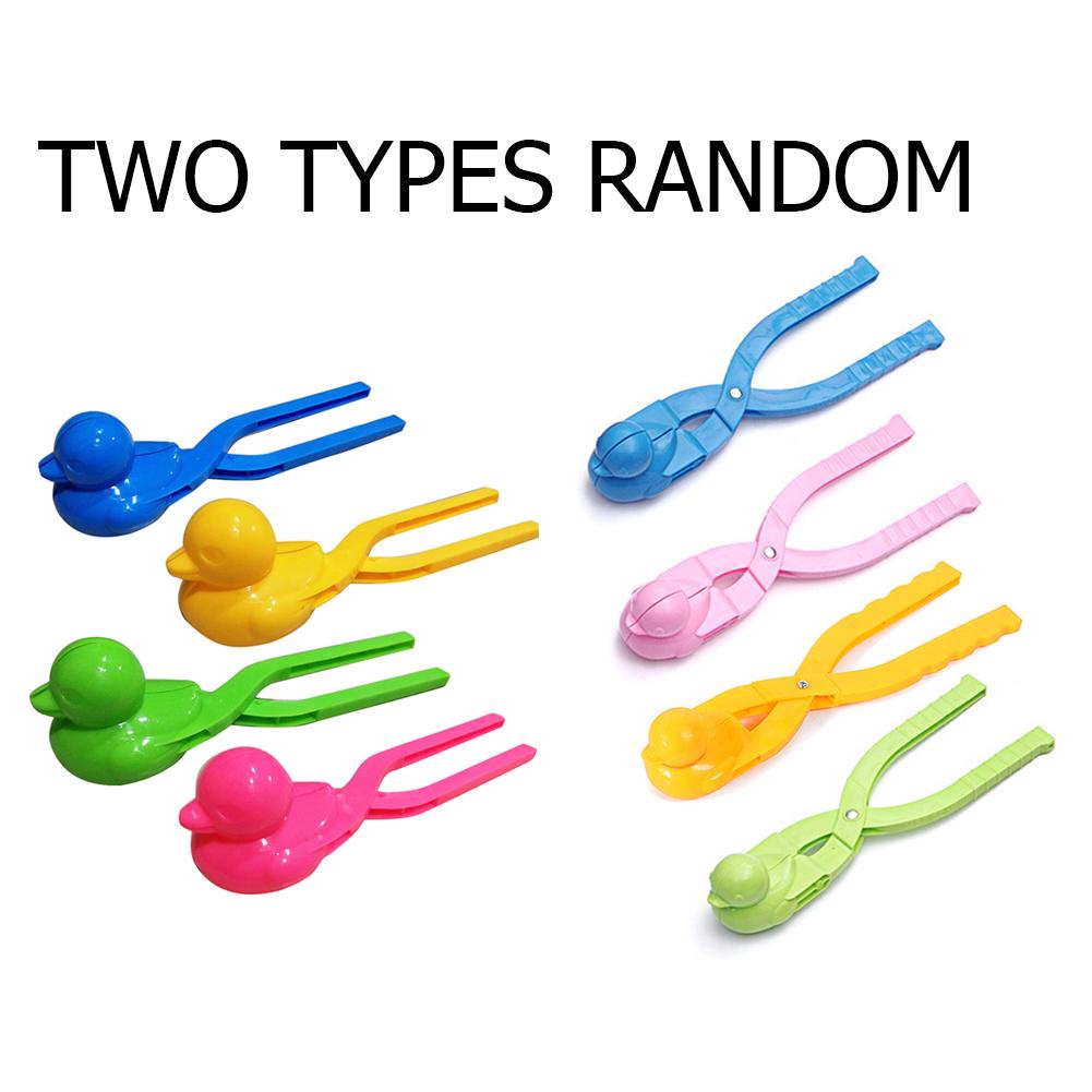 Клипса для лепки снежков для детей и взрослых, в форме сердца, снежинки, утки, щипцы-клипсы для улицы, форма для песка и снега, игрушки для игр и спорта