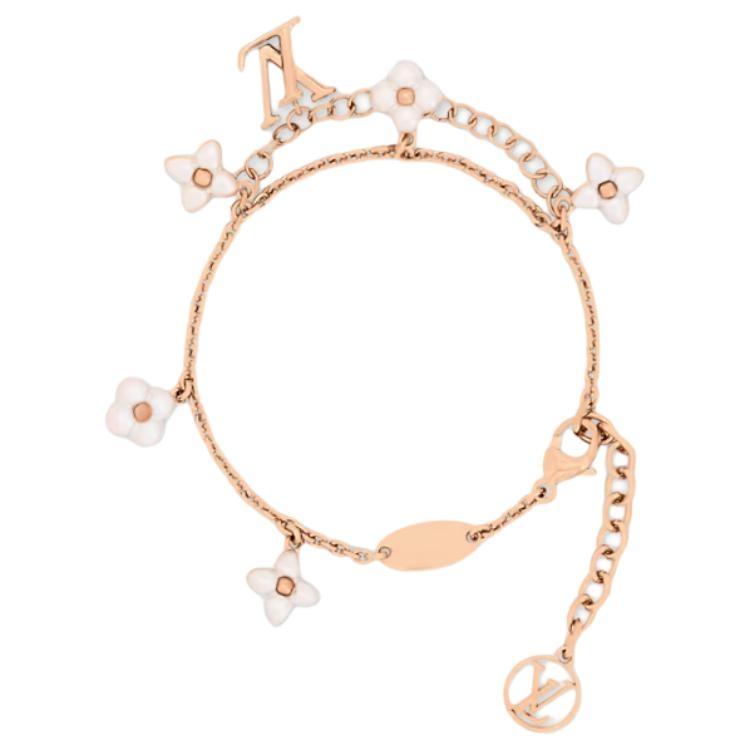Louis Vuitton Logo Metal Bracelet Women bracelets Rose-Gold M1720A