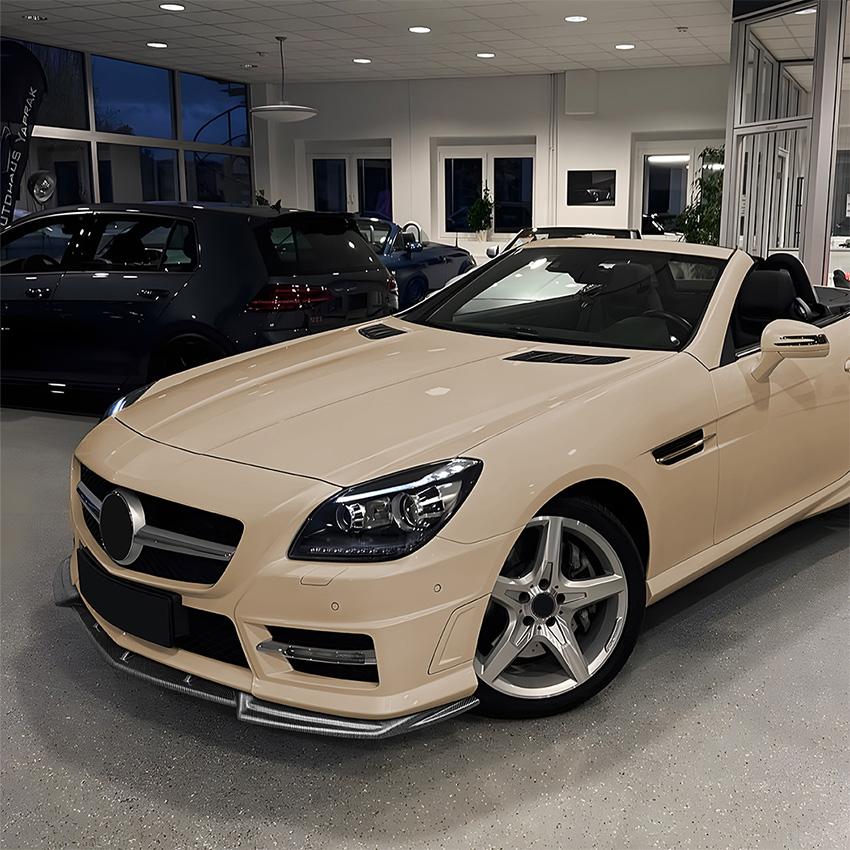 For 2011 2012 2013 2014 2015 Mercedes Benz SLK R172 AMG Line Car Front Bumper Lip Spoiler Splitter Trim Accessories