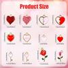 6/12/24 шт. смешанные стили подвески в форме сердца, розовые подвески, металлические подвески в форме сердца для браслетов, ожерелий, сережек, самодельные украшения на День святого Валентина