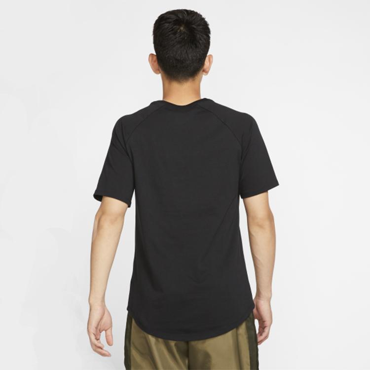 Nike NSW Large Logo Sportswear Cotton Short Sleeve T-Shirt Men Tops Black White BV7596-011