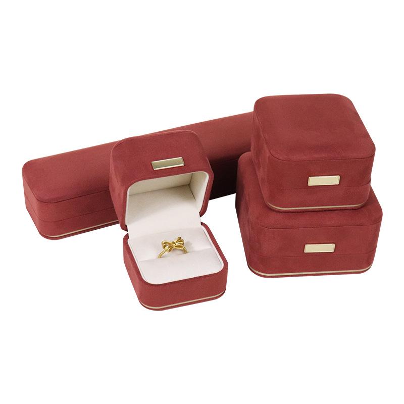 Стильная круглая фланелевая шкатулка для колец, ожерелий, браслетов и сережек