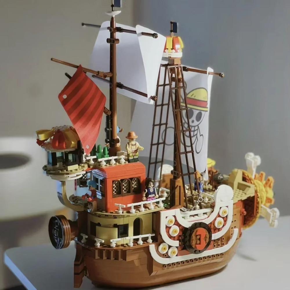 1484 шт. SY6298 Thousand Sunny Boat Building Blocks Cartoon Pirate Ship Model Set Building Block Brick Toy для мальчиков Подарок для детей