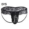 Мужские трусы с ажурным кружевом, тонкие, с низкой талией, с бретелями, мужские трусы-карманы, мужские трусы для ночного клуба, мужские трусы для спальни, медового месяца, свадьбы