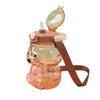 1000ml Large Capacity Cartoon Bear Plastic Sippy Cup Children's Portable Backpack Kettle Water Bottle Mug with Straw Girl's Cup