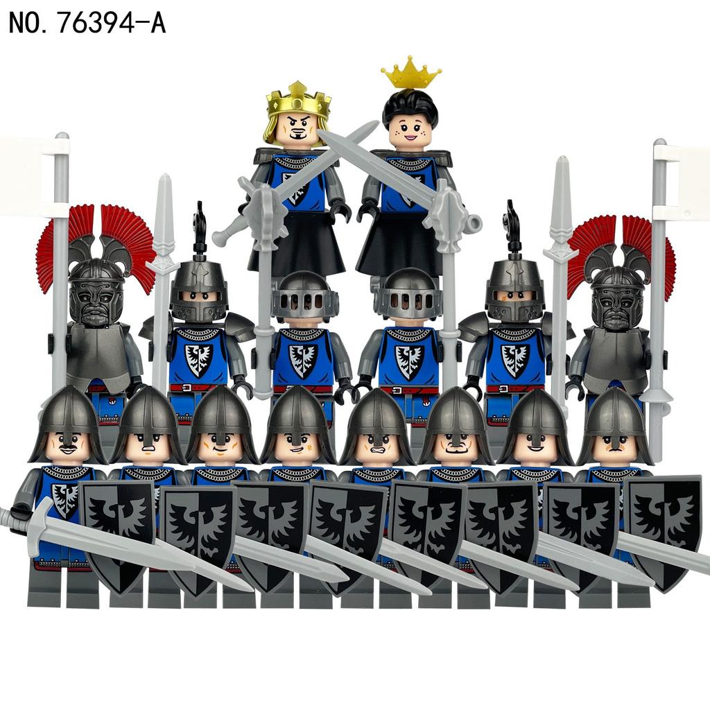 Medieval Black Eagle Knight Soldier Doll Building Blocks