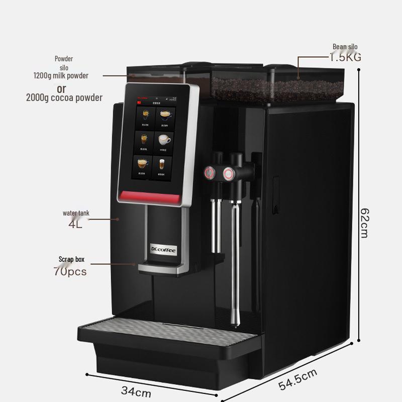 Dr. Coffee Minibar Automatic Coffee Machine with Grinder and Dual Pumps for Commercial Use
