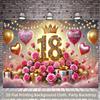 Двумерный фон для 18-летия из розового золота, Декорация для фотосъемки дня рождения