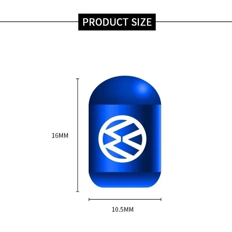 Для VOLKSWAGEN VW 4 шт. Колпачки на ниппель автомобильных шин для Volkswagen Rline Golf GTI Bora Passat Jetta Beetle Scirocco Lavida POLO CC Авто W
