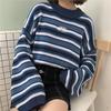 Female Korean Harajuku Clothing For Women Loose Autumn Striped Student Sweater Kawaii Ulzzang Pullover Jumper