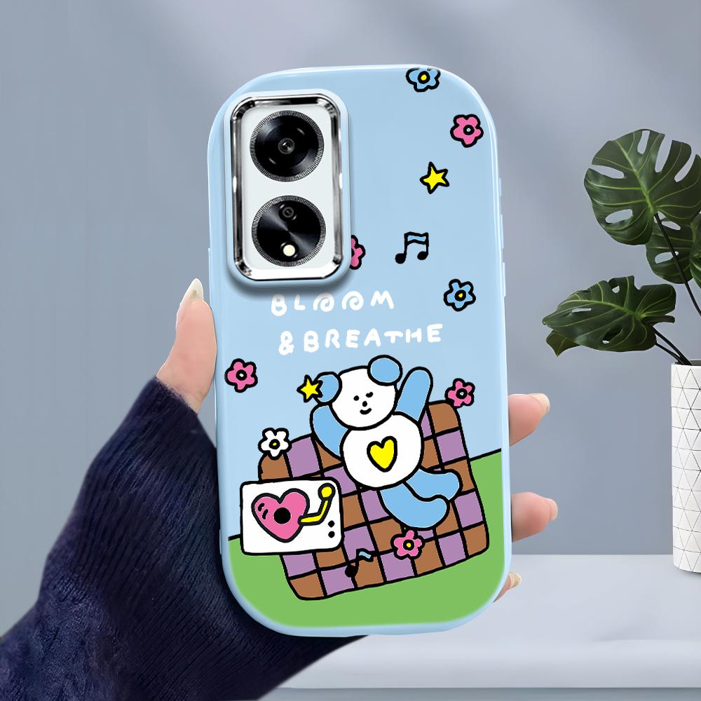 Solid Color Silver Edge Lens Soft Liquid Silicone Shockproof Phone Case for iPhone Samsung Huawei Honor Xiaomi Redmi OPPO Realme Vivo Infinix Tecno