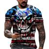 Men's Skull Tshirt 3D Printed Skull Graphic T-shirts For Men Oversized Short Sleeve Punk Tops Tee Shirt Men Death Clothing