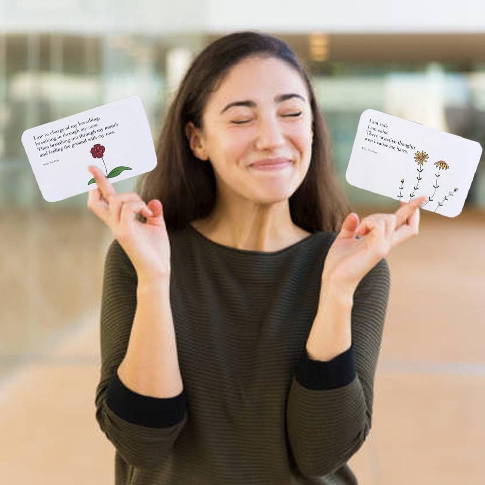 Бумага Снятие Тревоги Карманные Стихи Снимающие Тревогу Аффирмации Набор Карт Карманное Стихотворение