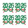 4Pcs Headband with Snowflake Decor Sparkling Number 2026 Hair Hoop Glasses Festive Christmas Party Accessory