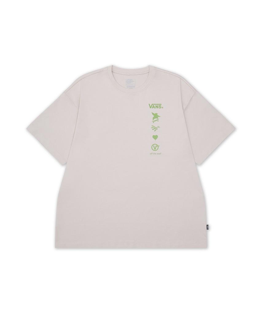 VANS Короткорубашка с принтом птиц - Taupe Mist / Vn000Tkyen91