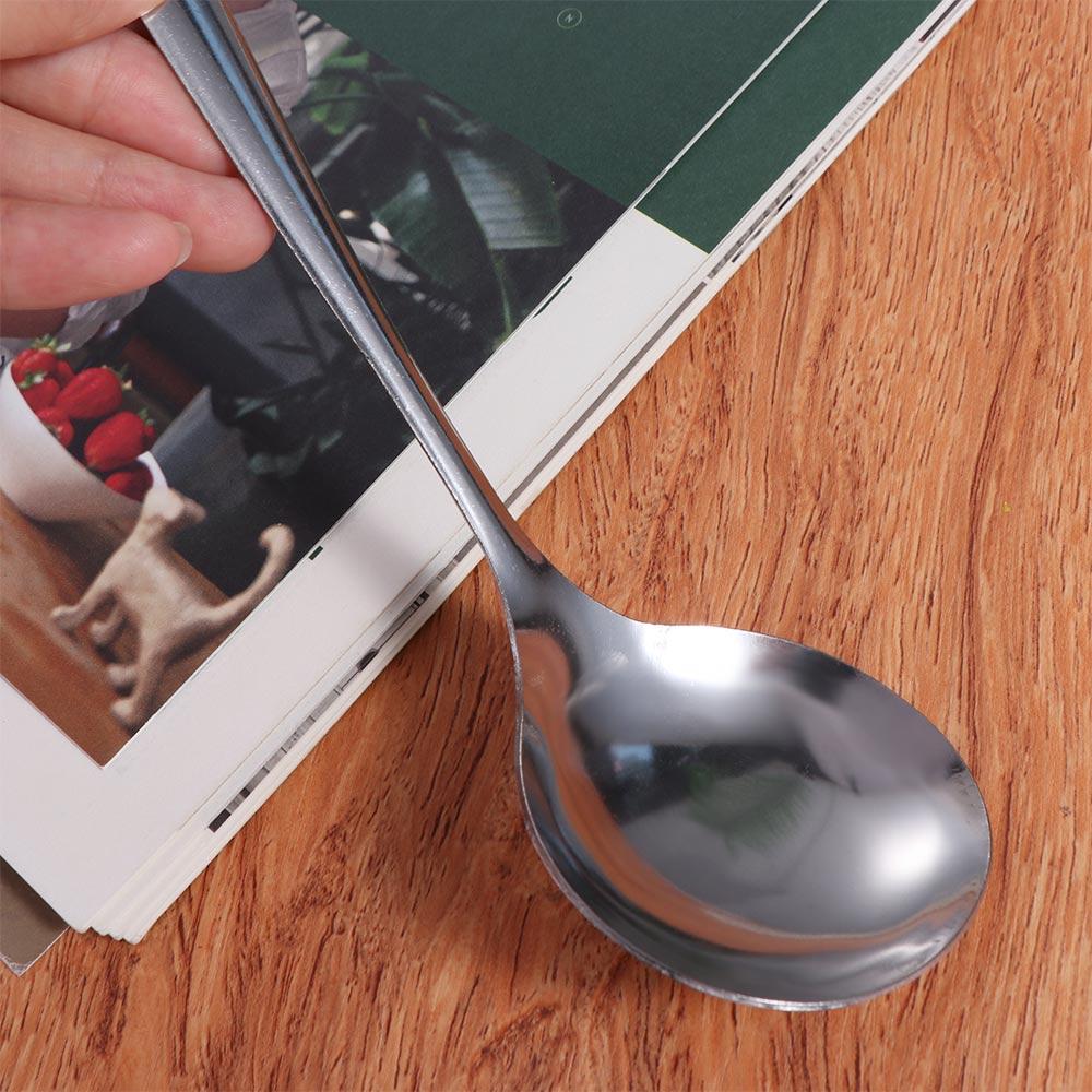 Thick-Handled Stainless Steel Spoons Premium Serving Spoons Long-Lasting Soup Spoon Kitchen