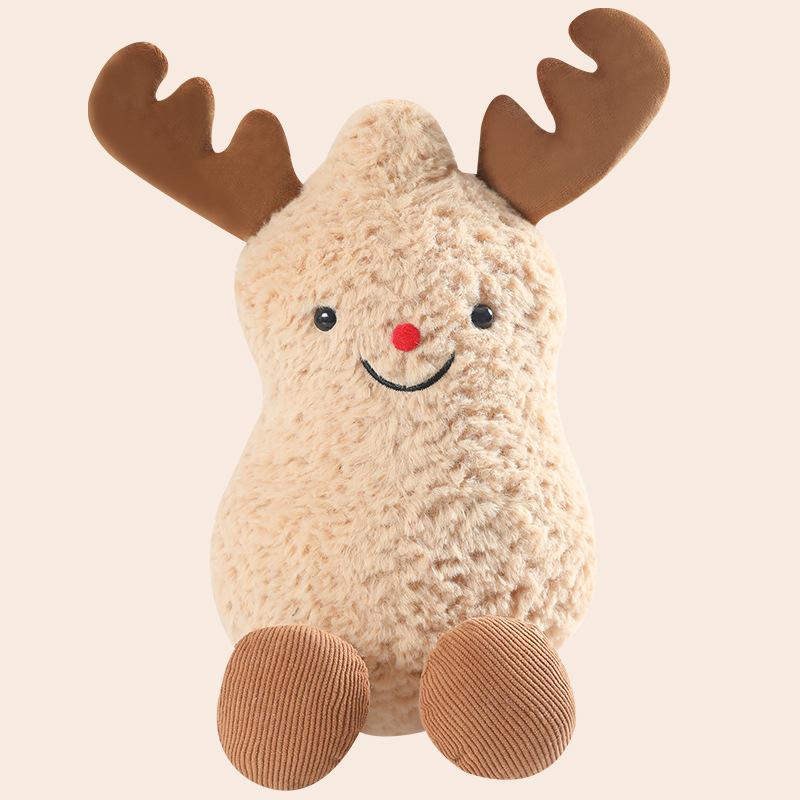 Рождественский лось, кукла-арахис, плюшевая игрушка, кукла-арахис, брелок-подвеска для сумки для девочек, тряпичная кукла