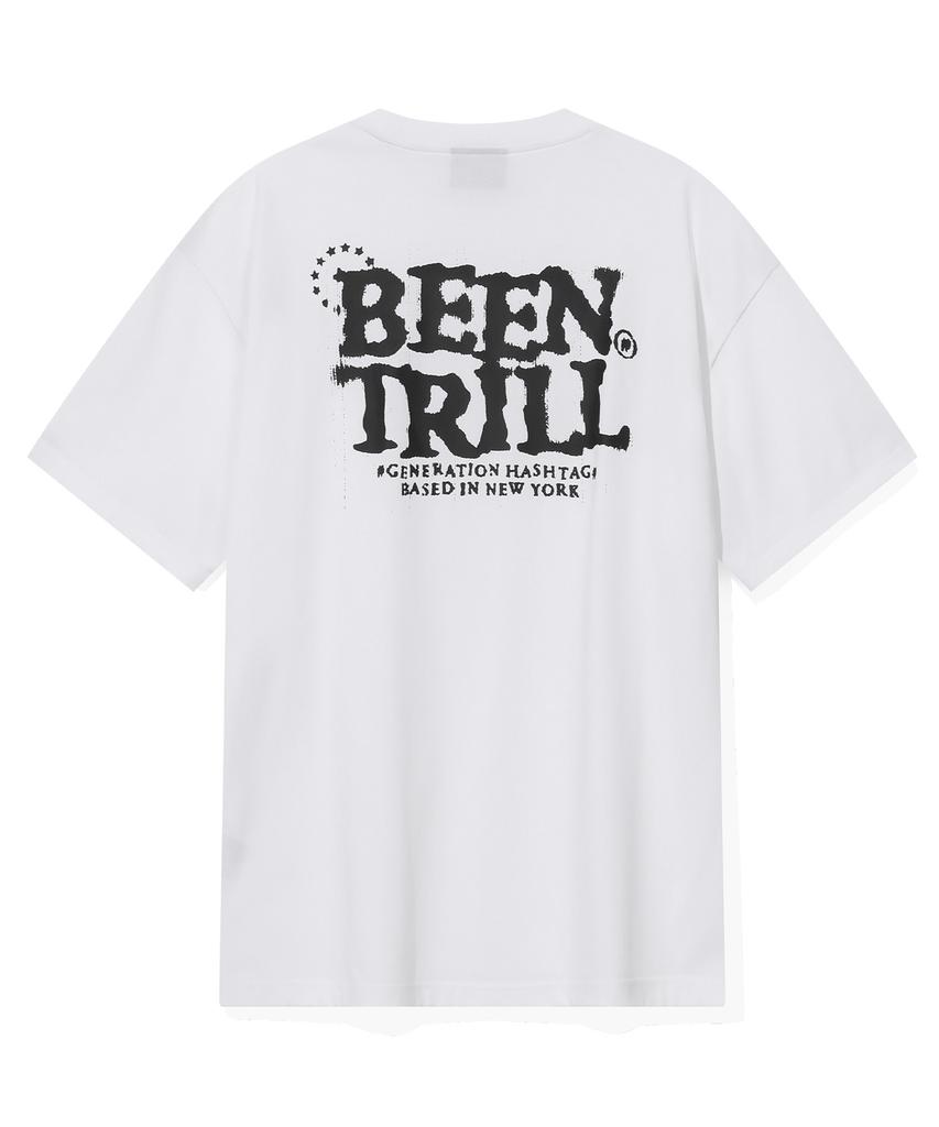 Футболка с логотипом BEENTRILL Star Circle (белый)