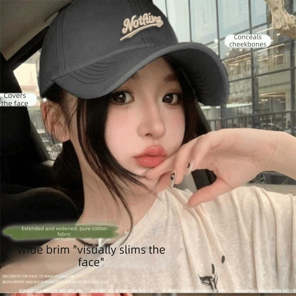 Breathable Baseball Hat Letter Embroidery Duck Tongue Cap Fashion Duckbill Cap Women Men